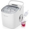 thumbnail image 1 of EUHOMY Countertop Ice Maker Machine with Handle, 26lbs Per Day, 9 Ice Cubes Ready in 6 Mins, Auto-Cleaning Portable Ice Maker with Basket and Scoop, for Home/Kitchen/Camping/RV (White), 1 of 8