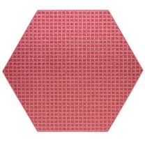 Furnishmyplace Corner Indoor/Outdoor Commercial  Color Rug - Red, Area Rugs 6' Hexagon