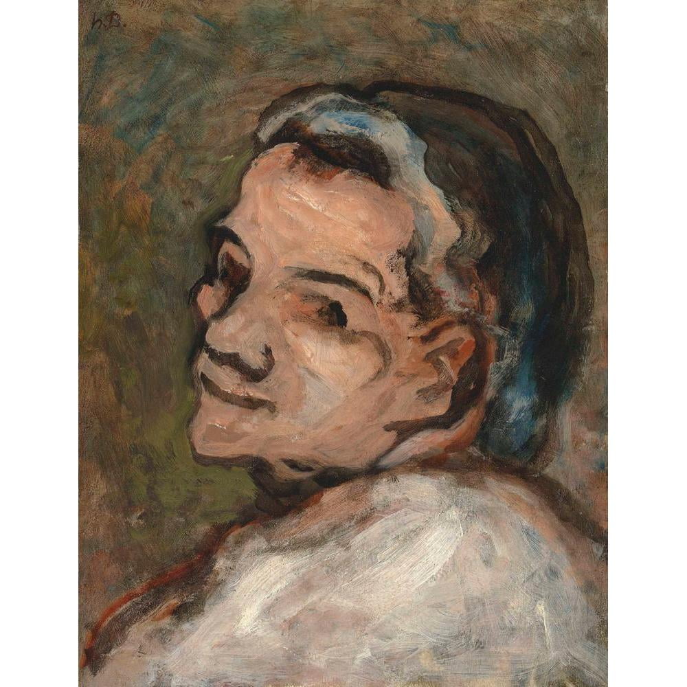 Honoré Daumier 15x18 Black Modern Framed Museum Art Print Titled - Scapin's Head (circa 1850)