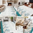 thumbnail image 6 of Seahorse Coral Shell Washable Living Room Rugs 6'x9', Starfish Ocean Wave Low Pile Throw Large Area Rug Non-Slip Sturdy Edge Binding Carpet for Dining Room Kitchen Office, 6 of 9