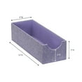thumbnail image 2 of Household Essentials 2-Pack of Drawer Organizers, Sturdy Chipboard With Soft Polyester Cover, Handy and Fashionable Organization Solution, 3” H x 4” W x 12” D, Iris, 2 of 9