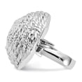 thumbnail image 3 of Finest Gold Sterling Silver & Rhodium Round Rope Circle Adjustable Ring - Size 6, 3 of 5