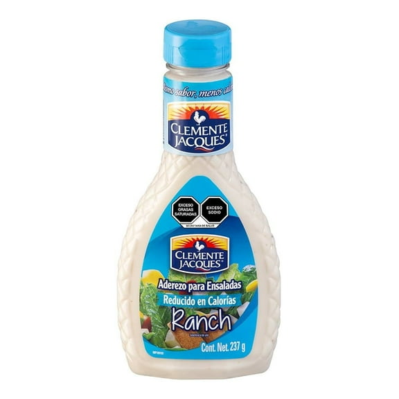 Aderezo para ensaladas Clemente Jacques estilo ranch reducido en calorías 237 g