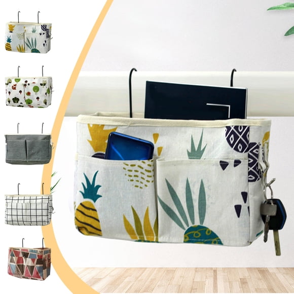 Sentmoon Bedding Storage Storage Bag Bedside Caddie Bedside Hanging Basket Multifunctional Organizer Box Bunk and Beds Dormitory Bed Rail That Can Hold Glasses Book Cell Phone Key