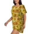thumbnail image 2 of Rateoe Sunflowers1 Pattern Women's Short-Sleeved Pajama Set - 2 Piece Soft and Lightweight Sleepwear Set-XX-Large, 2 of 7
