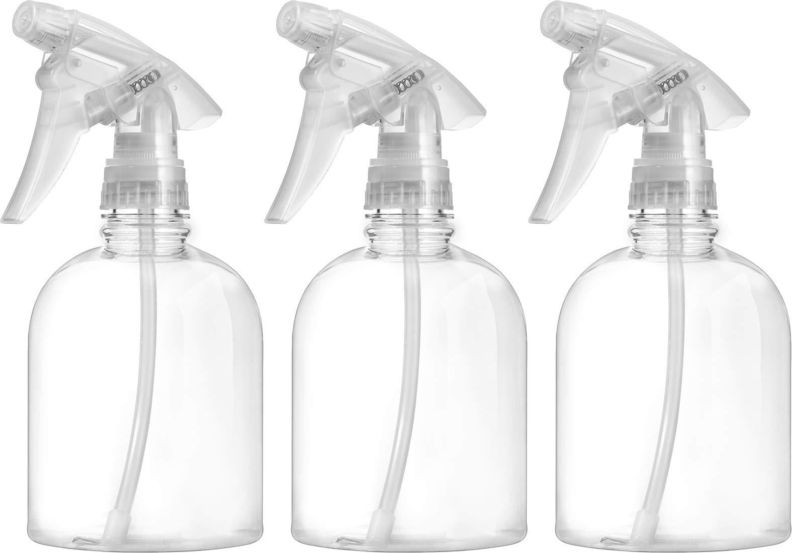 Bar5F Empty Clear Spray Bottle 16 oz. Adjustable Head Sprayer from Fine