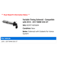 thumbnail image 2 of Variable Timing Solenoid - Compatible with 2010 - 2017 BMW 535i GT 2011 2012 2013 2014 2015 2016, 2 of 2