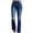 Blue, variant on Womens Jeans Women's Wear Holes High Waisted Retro Stretch Slim Micro Bell Bottoms Jeans for Women Trendy Western Jeans for Women (Dark Blue,XL)