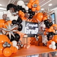 thumbnail image 1 of Kit de arco de globos SHERYL DECOR naranja, negro y blanco con bonificación, 1 of 9