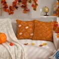 thumbnail image 3 of Fall Pillow Covers 18x18 inch Set of 2 Fall Decoration lines pumpkin decor Orange Autumn Outdoor Pillow Cover Thanksgiving Decoration for Home Couch 117D, 3 of 6