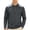 Gray, variant on Men's Stand Collar Athletic Shirts - Versatile Solid Loose Raglan Pullovers Long Sleeve Workout Casual Tee Shirt