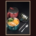 thumbnail image 5 of Ramen Bowl 900ml with Lid, Stainless Steel Soup Bowl with Built-in Strainer and Handle, Double-Wall Insulated Noodle Bowl for Instant Noodles, Soup, Microwave & Dishwasher Safe, 5 of 6
