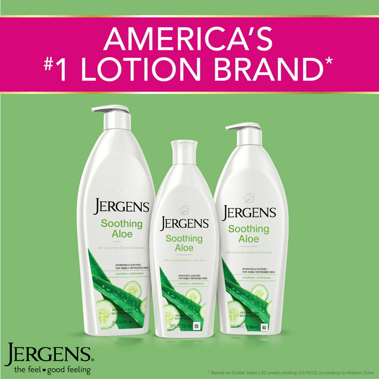 Jergens Hand and Body Lotion, Soothing Aloe Refreshing Body Lotion Aloe Vera & Cucumber - Walmart.com