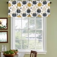 thumbnail image 4 of 2 Pack Valances for Windows, Blue Yellow Fall Window Valances for Living Room/Bedroom/Bathroom, Thanksgiving Pumpkins Star Light Filtering Kitchen Curtain Valance Window Treatment 54"W x18" L, 4 of 9