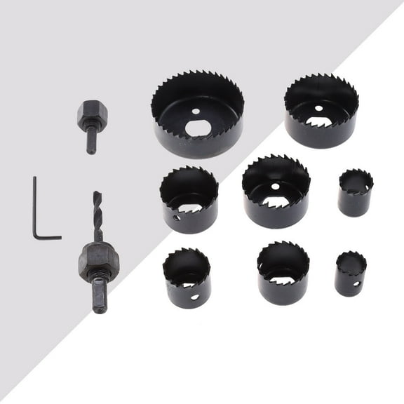 DECORNIJIA Wood Holesaw Set Assorted Color 11-Pcs for Wood Working Tool