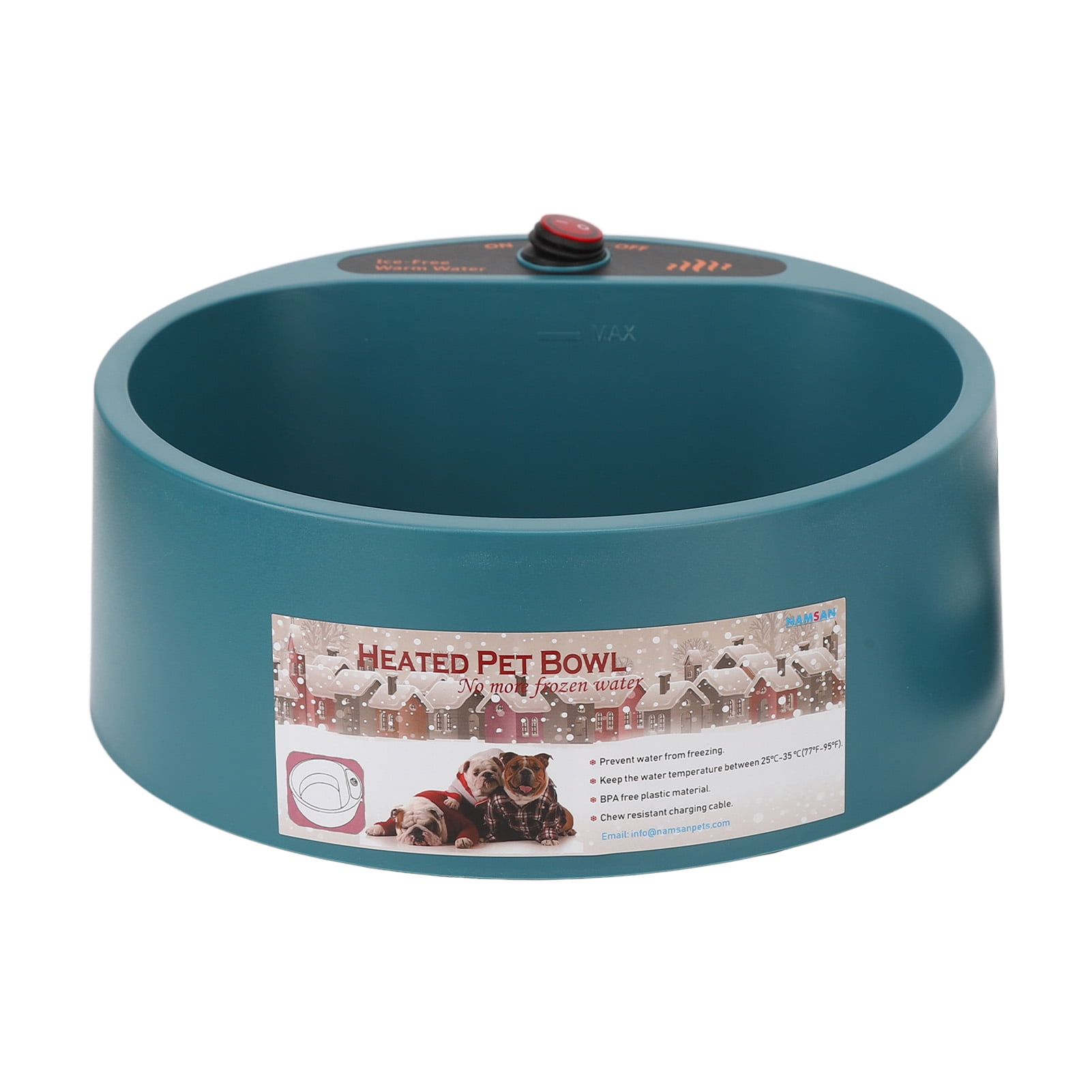 Heated dog water bowl battery operated hotsell