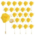 thumbnail image 1 of Uxcell 24 piezas de alfileres de rosa amarilla para bodas y fiestas formales, 1 of 6