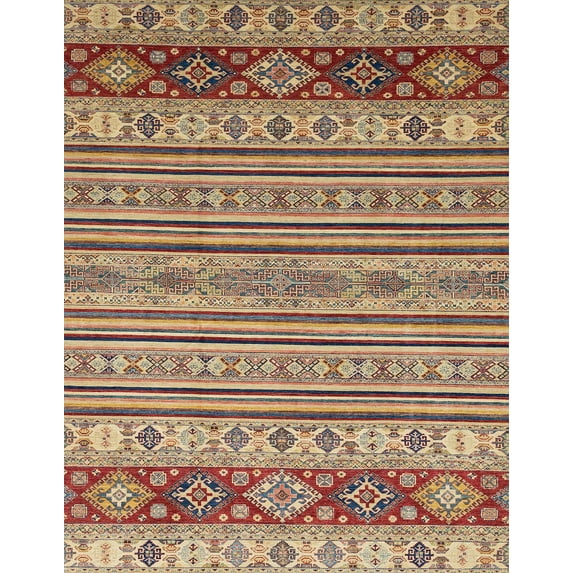 Ahgly Company Indoor Rectangle Abstract Chestnut Brown Abstract Area Rugs, 4' x 6'