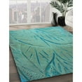 thumbnail image 2 of Ahgly Company Indoor Square Patterned Turquoise Green Area Rugs, 6' Square, 2 of 6
