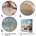 thumbnail image 3 of Designart "Beige Clam Ocean II" Animals Floater Framed Wall Art Living Room, 3 of 7