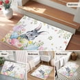 thumbnail image 5 of Entryway Rug 2'x3', Easter Small Rug for Kitchen Bathroom Door Mat Indoor Entrance, Spring Rustic Botanical Floral Rabbit Eggs Leaves Non-Slip Area Rugs Floor Mats Carpet Front Door Rugs, 5 of 8