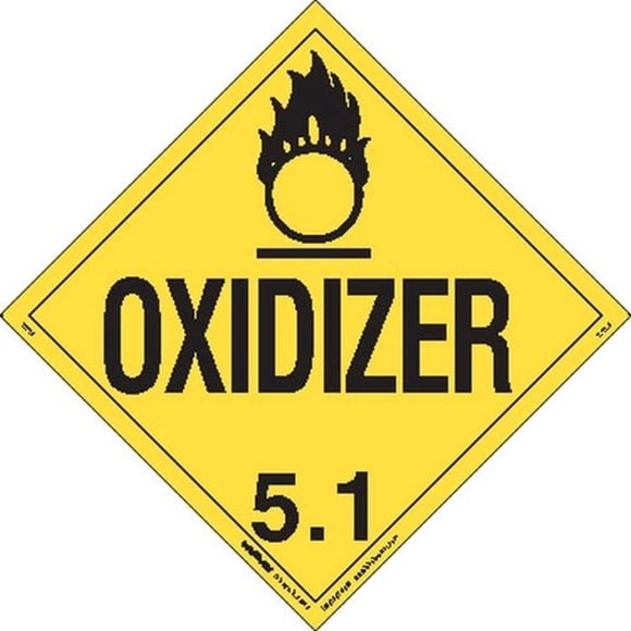 Labelmaster Z-PL6 Oxidizer Hazmat Placard, Worded, Tagboard (Pack of 25)