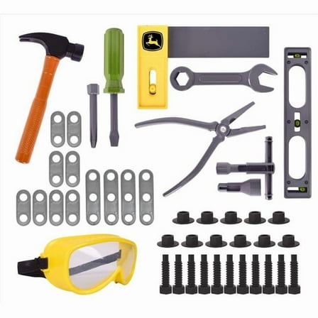 John Deere Work Bench Toy Set Multicolored 28 pc, Children Ages 4 and up