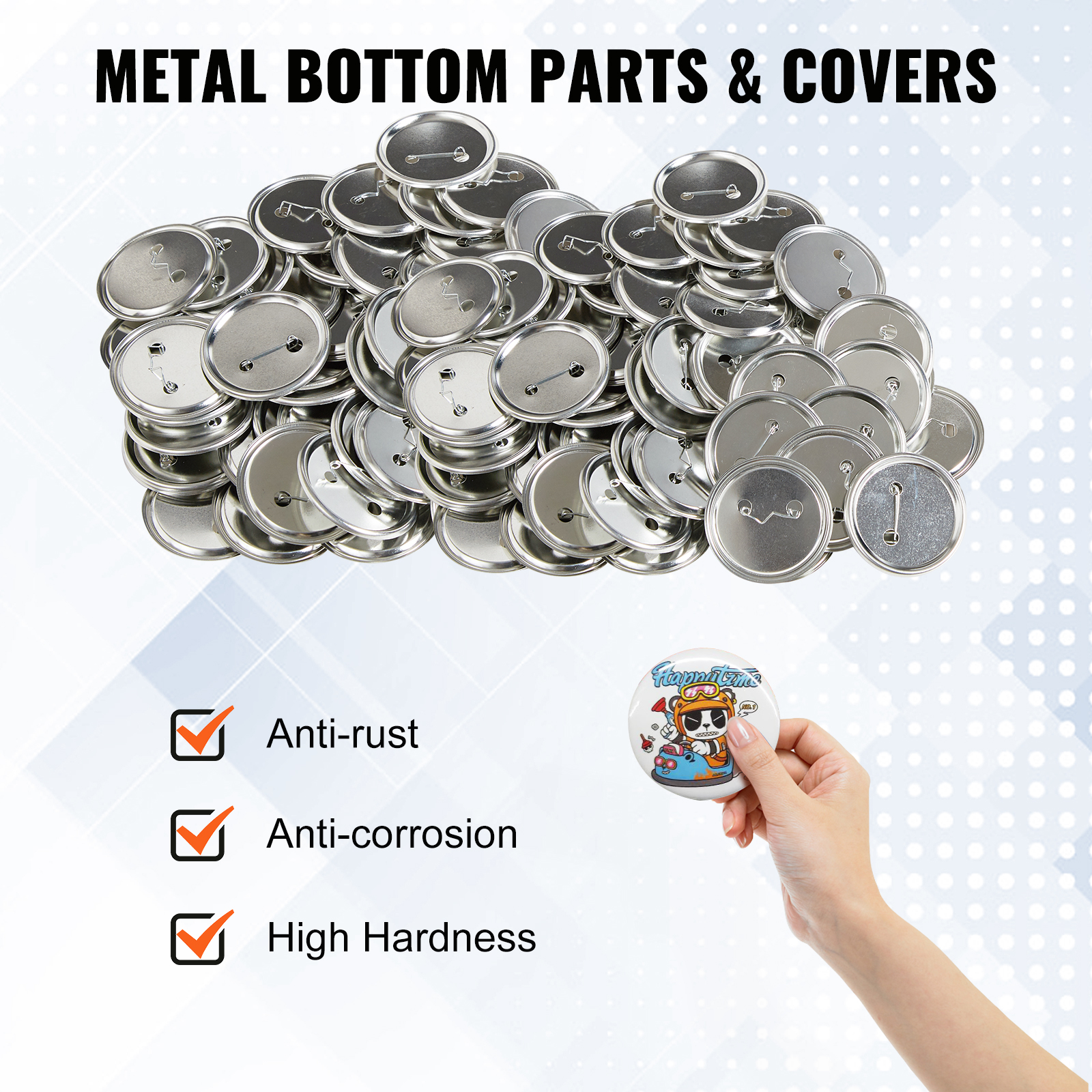 100 Stuks 58mm Ronde Button Kit - Pin Badge Maker Set Voor Zelfgemaakte Buttons