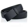thumbnail image 4 of Men Belt Faux Leather Simple Jeans Belt Ratchet Belt with Automatic Slide Buckle, 4 of 10