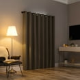 thumbnail image 2 of Sun Zero Tyrell Tonal Texture Draft Shield Fleece Insulated 100% Blackout Grommet Curtain Panel In Olive, 50"X96", Olive, 2 of 10