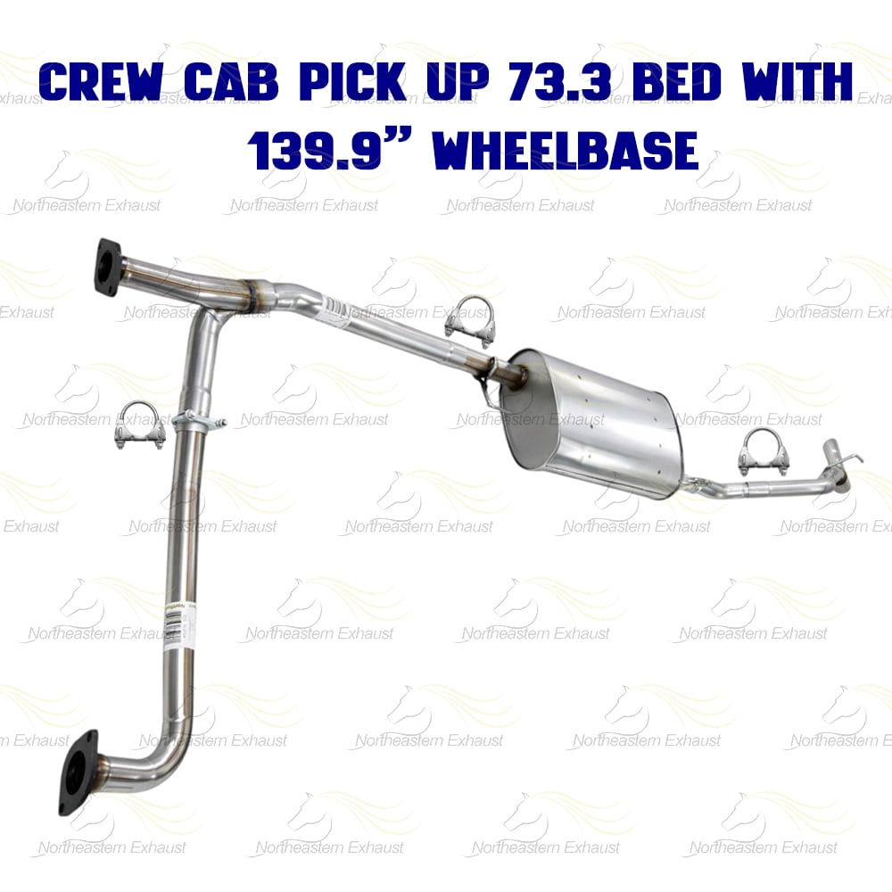 Northeastern Exhaust | Stainless Steel Front Pipe, Muffler & Resonator Exhaust Kit Fits 2007–2019 Nissan Frontier 4.0L | Includes Clamps, Bolt Kit & Gaskets | Direct-Fit Replacement