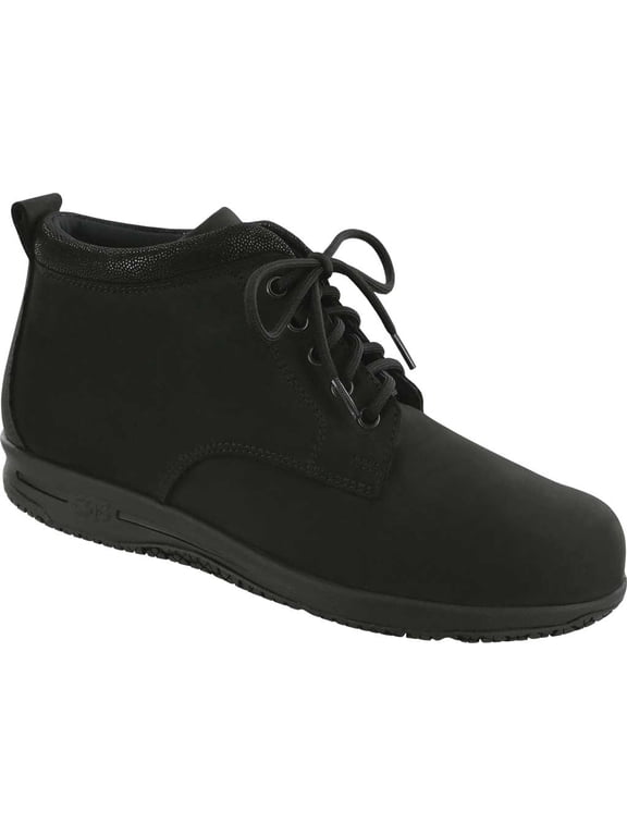 Women's SAS Gretchen Ankle Bootie Black/Moondust Water Resistant Leather 5 WW