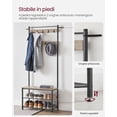 thumbnail image 2 of VASAGLE Coat Rack, Hall Tree with Shoe Storage Bench, Entryway Bench with Shoe Storage, 3-in-1, Steel Frame, for Entryway, 12.6 x 27.6 x 68.9 Inches, Industrial, Greige and Black, 2 of 7
