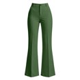 thumbnail image 7 of Resicozy High Waisted Straight Leg Suit Pants for Women Business Casual Office Dress Flare Trousers with Pockets Army Green S, 7 of 7