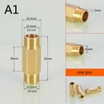 thumbnail image 2 of 3/8 inch 1/2 inch Double Male Thread Copper fittings Brass straight pipe Lengthen Connection Adapter Connector, 2 of 3