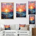 thumbnail image 4 of Designart "Sunset Serenity By The Sea" Seashell Floater Framed Wall Art Prints, 4 of 5