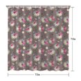 thumbnail image 5 of Football and Flower Black Pattern Modern Waterproof Shower Curtain Set with 12 Hooks, Washable Decorative Bathroom Shower Curtain, 5 of 6
