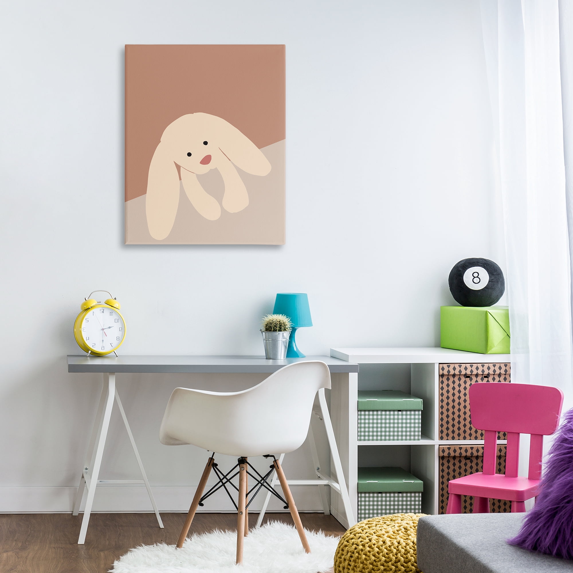 Stupell Industries Simple Floppy Bunny Animals & Insects Painting Gallery Wrapped Canvas Art Print Wall Art, 30 x 40