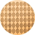 thumbnail image 1 of Ahgly Company Indoor Round Abstract Orange Contemporary Area Rugs, 4' Round, 1 of 1