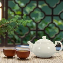 ROSENICE White Porcelain Tea Set with Infuser Beautiful Teapot Household