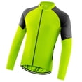thumbnail image 5 of NFTIGB Men's Basic Riding Jerseys Full Zipper Long Sleeves Bike Shirt Reflective Strips Breathable Windbreaker Mountain Biking, Neon Green, Large (9.84 in / 25 cm), 5 of 8