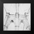 thumbnail image 2 of Atelier B Art Studio 15x15 Black Modern Framed Museum Art Print Titled - BROOKLYN BRIDGE SKETCH, 2 of 5