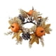 thumbnail image 2 of Candelabro de pilar con forma de anillo para Acción de Gracias, adorno para velas, corona de hojas artificiales, corona de calabaza para granja Naranja, 2 of 9