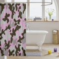 thumbnail image 3 of Manfei Minimalism Camouflage Shower Curtain 72Wx72L, Contemporary Art Camo Shower Curtain 72Wx72L, Gray Pink, 3 of 5