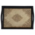 thumbnail image 2 of Benzara BM123965 Plateau de Service en Bois Fait Main, Marron, 2 of 5