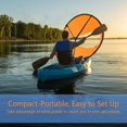 thumbnail image 5 of Kayak de vela plegable, vela de viento a favor, vela de viento, accesorios para kayak, remo de vela para botes inflables, kayaks, canoas, tabla de remo plegable naranja, tabla de remo inflable, 5 of 5