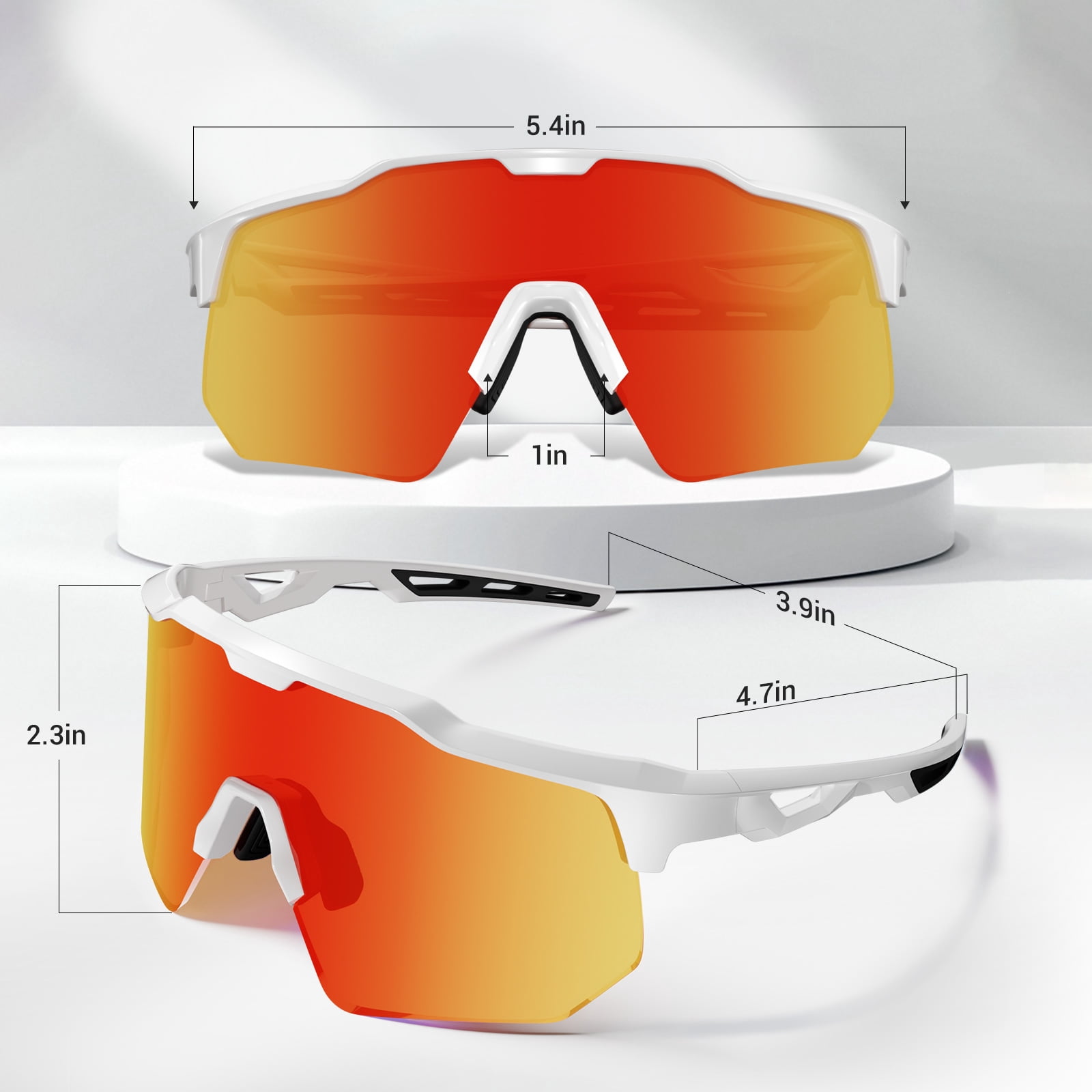 HAAYOT Polarized Sports Sunglasses for Men Women UV Protection Baseball Cycling Running Driving Fishing Glasses