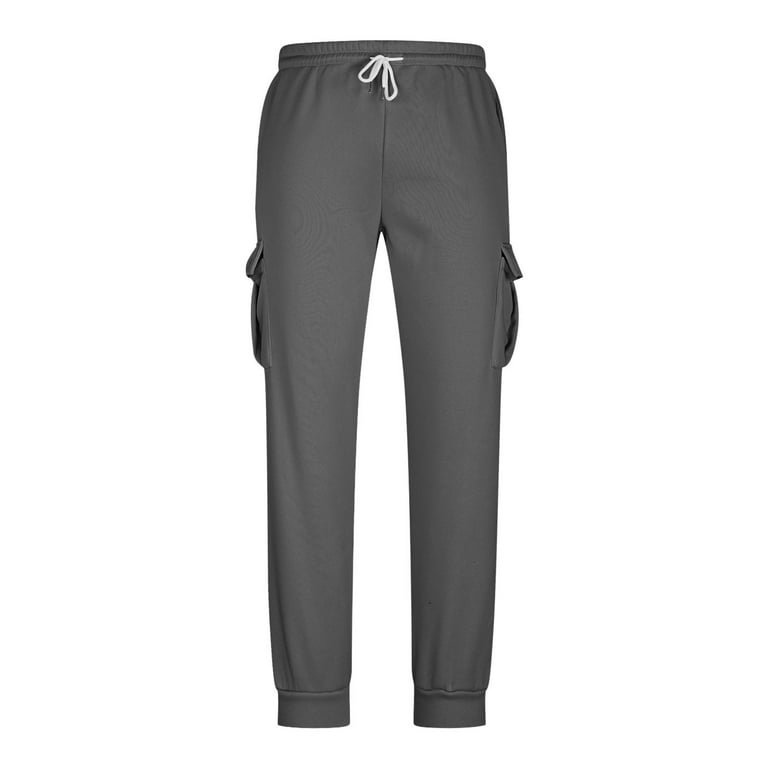 HAOTAGS Sweatpants for Men, Workwear Drawstring Elastic Waistband