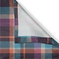 thumbnail image 3 of Ambesonne Checkered Kitchen Curtains, Scotland Country Tile, 55"x39", Violet Pale Blue Salmon, 3 of 3