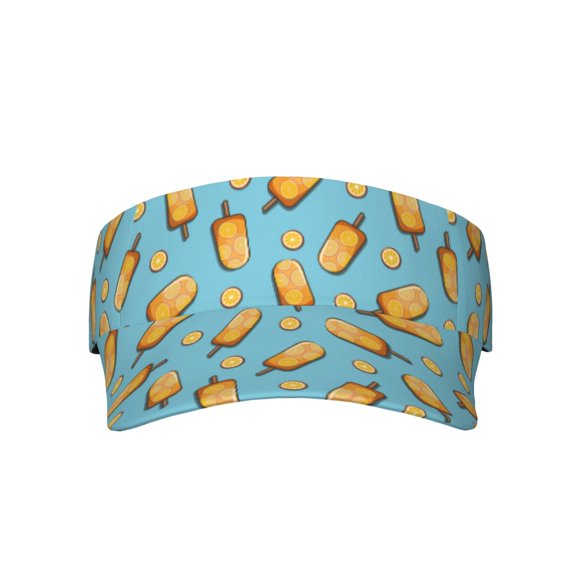 Xecao Lemon Ice Cream for Adult Sun Cap offers versatile sun protection with adjustable Velcro for a secure fit.